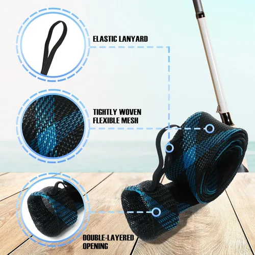 Miniatura 6 de Fundas para caña de pescar Reaction Tackle - Mangas y cubiertas para cañas de pescar para Baitcasting y Spinning - Se ajustan hasta cañas de 7 pies