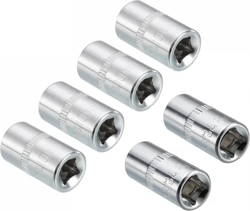 uxcell Juego de 6 llaves de vaso poco profundas de 0.315 pulgadas y 0.394 pulgadas, métrico de 6 puntos, acero CR-V