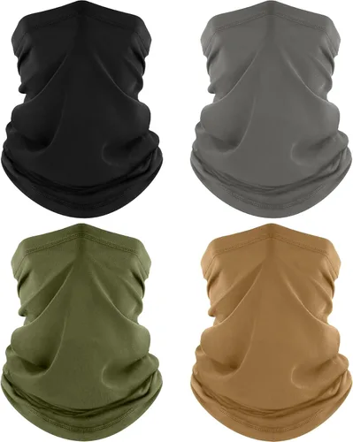 Miniatura 35 de ROXUN Paquete de 4 Polainas para Cuello, Bufanda con Protección UV, Máscara Facial Transpirable y Refrescante, Bandana para Senderismo