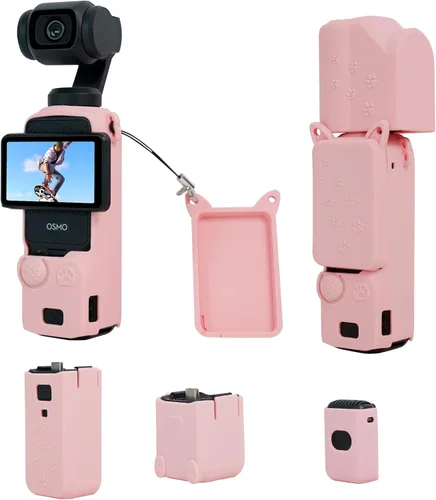 Miniatura 9 de Funda protectora para DJI Osmo Pocket 3/Xtra Muse, funda protectora de silicona Pocket3 compatible con DJI Osmo Pocket 3 accesorios, funda Osmo Negro