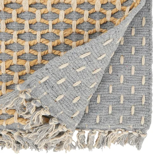 Miniatura 2 de Saro Lifestyle Camino de mesa de cuerda de yute natural, gris, 16 x 72 pulgadas