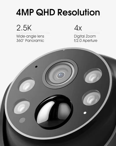 Miniatura 5 de Cámaras de seguridad ARCCTV inalámbricas para exteriores con energía solar, cámara para exteriores con batería de 4MP, vista de 360°, visión