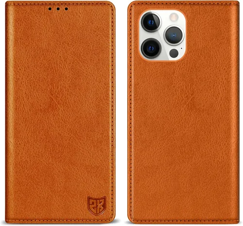 Miniatura 17 de ZZXX Funda tipo cartera para iPhone 13 con bloqueo RFID, soporte de ranura para tarjetas, funda protectora de cuero magnético fuerte plegable