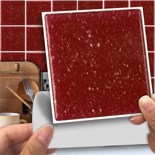 Miniatura 39 de Alwayspon 25 calcomanías autoadhesivas para azulejos de pared, a prueba de agua, para cocina, baño, 6 x 6 pulgadas Piedra beige