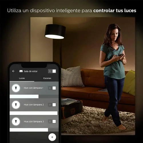 Miniatura 5 de Philips Hue White Ambiance BR30 - Paquete de 2 luces LED inteligentes regulables equivalentes a 60 W