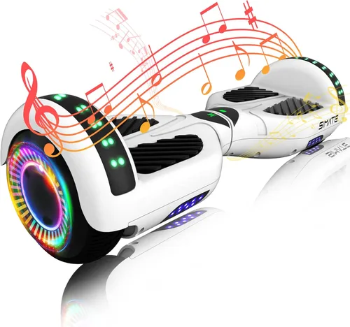 Miniatura 17 de SIMATE Hoverboard - Aeropatineta Bluetooth todo terreno con luces LED y control de aplicación, regalos para niños, adultos, niñas, niños, para todas