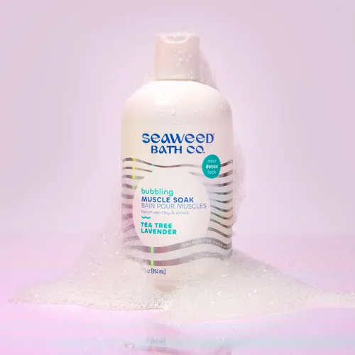 Miniatura 6 de Seaweed Bath Co. - Remojo muscular burbujeante, aroma a lavanda de árbol de té, 12 onzas, algas cosechadas de forma sostenible, arcilla marina