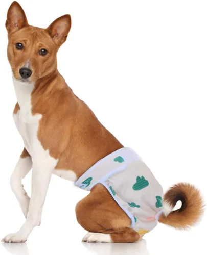 Miniatura 7 de Teamoy – Pañales lavables para perros hembras, reutilizables, súper absorbentes y cómodos Flamingo+ Cloud+ Verde+ Rosa (4 piezas)