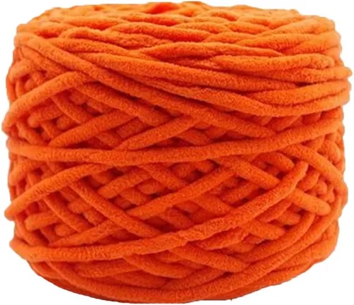 Miniatura 10 de Hilo de felpilla grueso y esponjoso, color negro, grueso, lavable, suave y cálido, hilo de punto a mano, hilo accesorio, 5.64 oz