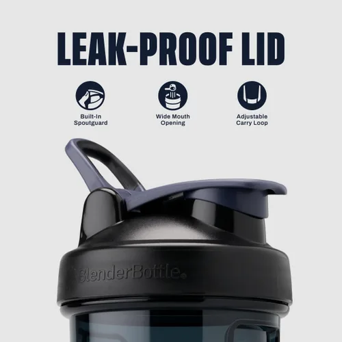 Miniatura 2 de Botella mezcladora serie Pro de BlenderBottle para batidos de proteínas y bebidas de preentrenamiento, 24 onzas, color negro