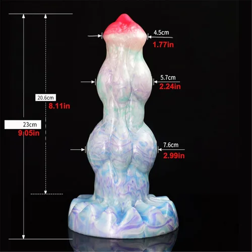Miniatura 2 de Consolador de dragón suave grueso de 9.05 pulgadas, consoladores de silicona para punto G, juguetes sexuales para adultos, juguetes sexuales