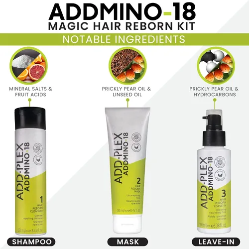 Miniatura 2 de Kit Hair Reborn - Juego de champú, máscara y acondicionador sin enjuague para todo tipo de cabello