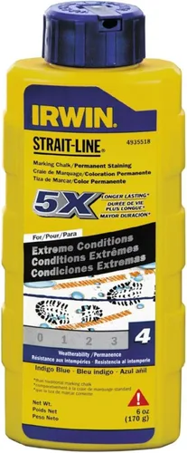 Miniatura 5 de IRWIN Tools STRAIT-LINE - Tiza de marcado permanente, rojo carmesí, 6 onzas (4935519)