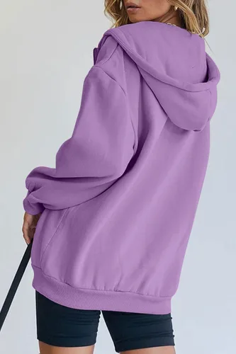 Miniatura 3 de AUTOMET Womens Zip Up Hoodies Long Sleeve Fall Oversized Sweatshirts Fleece Y2K Jacket with Pockets