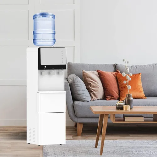 Miniatura 4 de IKT Dispensador de enfriador de agua 3 en 1 con máquina de hielo para botella de 5 galones, 27 libras en 24 horas, luz nocturna de 3 temperaturas