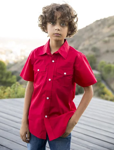 Miniatura 2 de Gioberti Camisa Western de manga corta para niños