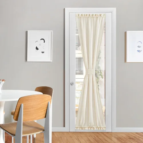 Miniatura 75 de NICETOWN - Cortinas transparentes para puerta de ventana, tratamiento de ventana lateral para puertas estrechas de vidrio/cocina/puerta delantera
