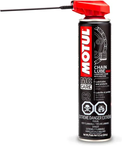 Miniatura 7 de Motul C2 Chain Lube Road - Aerosol lubricante para cadena de motocicleta para motocicletas de calle y deportivas, lata de 9.3 onzas (111819)