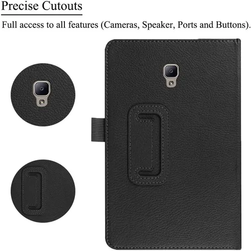 Miniatura 5 de Funda Folio Para Galaxy Tab A 8.0 2017 Modelo T380/T385, Funda Protectora De Cuero De La PU Premium Para Samsung Galaxy Tab A 8.0 Pulgadas 2017 Negro
