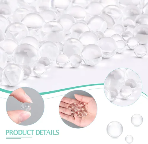 Miniatura 3 de Sratte 360 piezas de jarrón de cristal con piedras preciosas de mármol de 12, 10 y 0.236 in, cuentas de vidrio para jarrones, canicas pequeñas