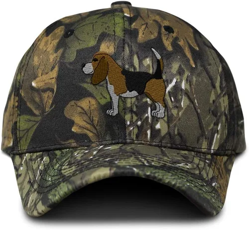 Miniatura 8 de Gorra de béisbol de camuflaje personalizada Beagle B Bordado Caza Sombreros de papá para hombres y mujeres
