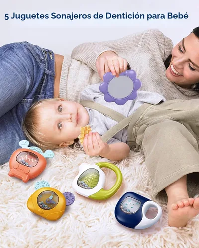 Miniatura 6 de dearlomum Alfombra de Juego para Bebés, Divertido Piano de Juego para Tiempo de Barriga con 5 Juguetes Sensoriales para Bebés, Música y Luces, Tigre