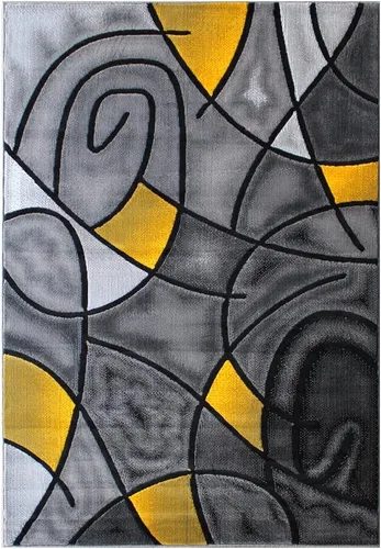 Miniatura 29 de Masada Rugs, Alfombra moderna y contemporánea, color morado, gris y negro (2 pies x 3 pies)