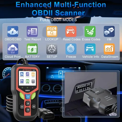 Miniatura 2 de Herramienta de diagnóstico del escáner OBD2, comprueba las luces del motor y el código de problema del vehículo claro, prueba de arranque