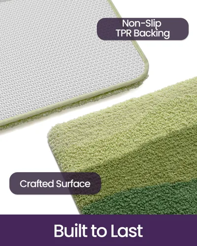 Miniatura 7 de DEXI Alfombras de baño antideslizantes, de 16 x 24 pulgadas, lavables de microfibra, tapete de baño de secado rápido, absorbente ultra suave