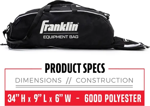 Miniatura 6 de Bolsa para equipo deportivo de Franklin Sports, para niños Negro