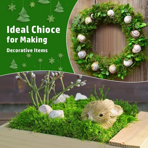 Miniatura 5 de Musgo verde falso para plantas en maceta, musgo artificial, musgo verde para manualidades para decoración de manualidades, arte en maceta