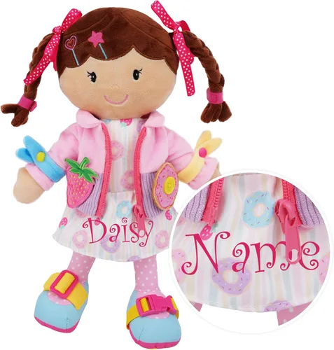 Miniatura 13 de June Garden Dressy Friends Belle de 15.5 pulgadas, muñeca de peluche educativa para niños y niños pequeños de 2 años en adelante, juguete suave