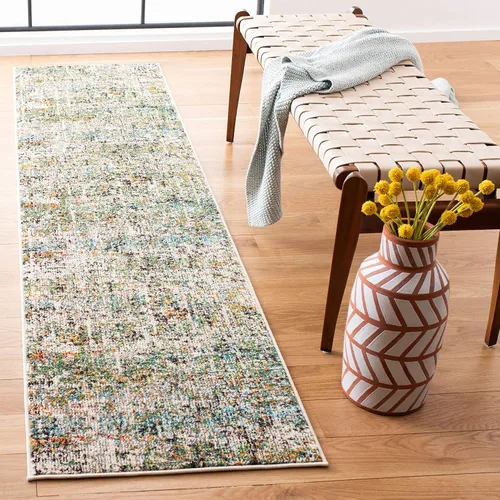 Miniatura 58 de SAFAVIEH Colección Madison - Alfombra de acento 2'2" x 4', negro y dorado, diseño abstracto moderno, no desprende pelusa y fácil cuidado, ideal