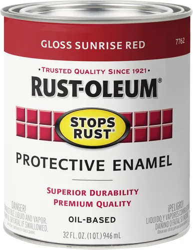 Miniatura 46 de Rust-Oleum 7765502 - Pintura anti-óxido para aplicación con brocha, cuarto de galón, color rojo real brillante, (paquete de 1)