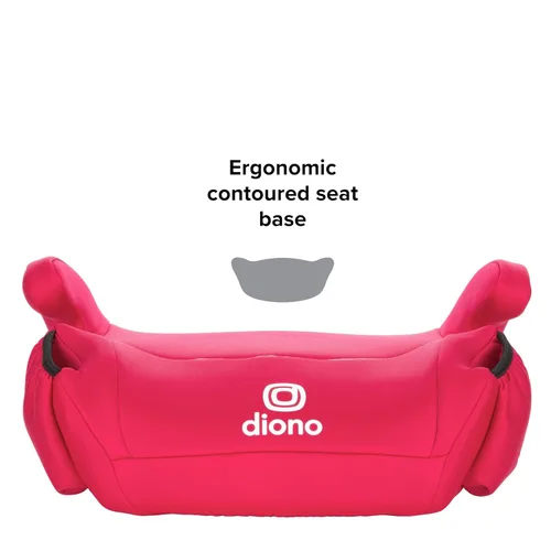 Miniatura 3 de Diono Solana, Sin Sujetador, Paquete de 2 Asientos Elevadores para Coche Sin Respaldo, Ligeros, Fundas Lavables a Máquina, Portavasos, Rosa Algodón