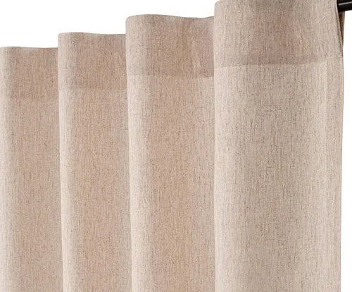 HOMIDATE Paneles de Cortinas de Lino de Linaza de 63 Pulgadas - Juego Natural de 2, Cortinas Ligeras para Ventanas, Cortinas de Lino de Algodón de