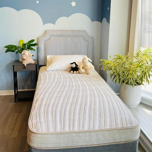 Ethical Mattress CO - Colchón infantil de 6 pulgadas, sin toxinas, fabricado en los Estados Unidos con algodón orgánico, lana, látex y bobinas en