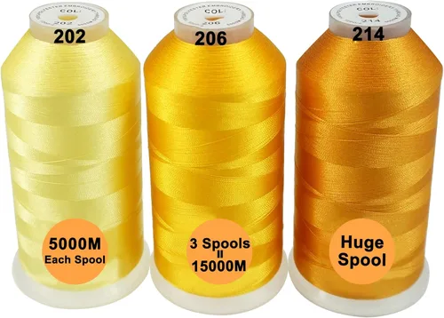New Brothreads - 40 opciones - Varios paquetes de colores surtidos de hilo de poliéster para máquina de bordar, carrete grande de 5000 m para todas