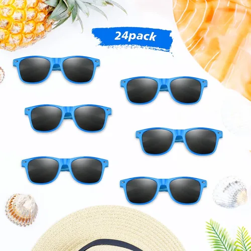 Miniatura 50 de FEPITO Paquete de 24 lentes de sol de fiesta a granel para regalos de fiesta de cumpleaños, rellenos de bolsas de golosinas para playa, piscina