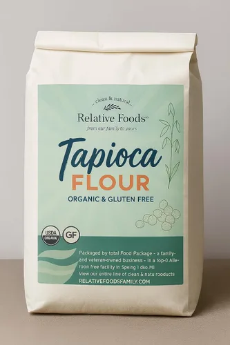 Miniatura 6 de Harina de tapioca orgánica, espesante de alimentos naturales para sopas, salsas y tartas, sin OMG, vegana, sin alérgenos y sin gluten, harina