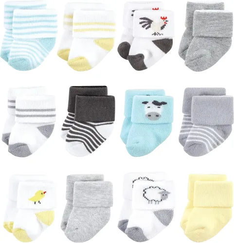 Miniatura 115 de Hudson Baby - Calcetines de algodón para bebés recién nacidos y Terry para niñas bebés
