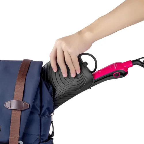 Miniatura 4 de ZAXOP Alfombrilla de rizador resistente al calor y bolsa de viaje – Soporte de silicona para herramientas de pelo caliente para plancha plana, Negro