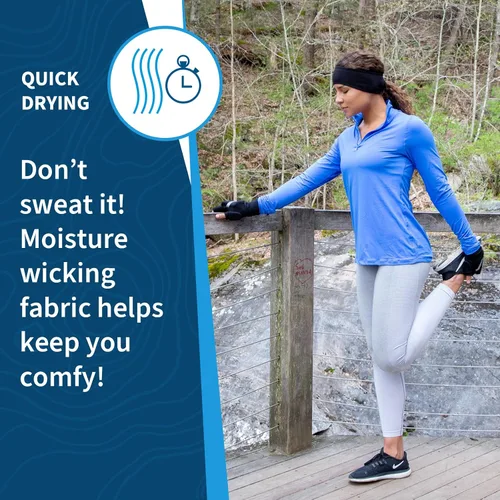 Miniatura 46 de TrailHeads - Diadema para mujer, diseño de cola de caballo, con banda para la oreja que absorbe la humedad, ideal para correr