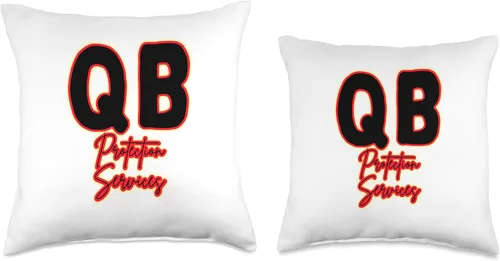Miniatura 3 de QB Protection Services Funny Football Gifts for Lineman Throw Pillow