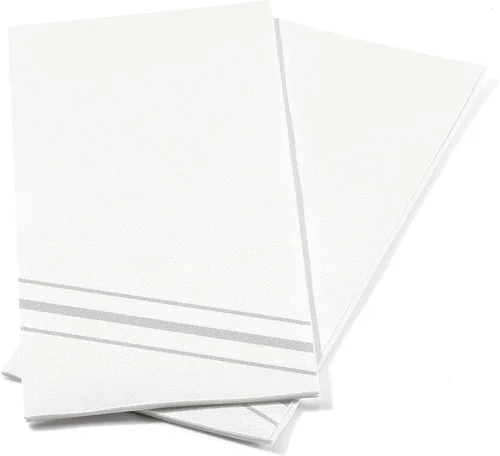 Miniatura 9 de Paquete de 100 toallas de mano de papel para invitados con sensación de lino, toallas de papel desechables súper absorbentes para baño, fiesta