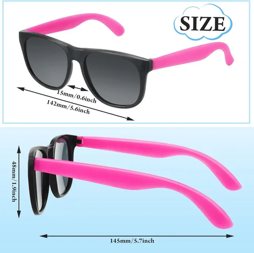 Miniatura 3 de Paquete de 60 lentes de sol de neón – 10 colores, estilo 80 novedosos lentes de sol para premios de aula, relleno de bolsas de golosinas, fiesta
