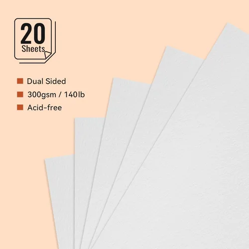 Miniatura 5 de Lightwish Cuaderno de bocetos de acuarela, diario de acuarela 100% algodón sin ácidos, 140 libras, papel de acuarela de prensa en frío