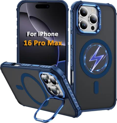 Miniatura 41 de i Phone 13 - Funda para iPhone 14, compatible con carga inalámbrica MagSafe, resistente, a prueba de golpes, soporte ajustable, color rojo mate