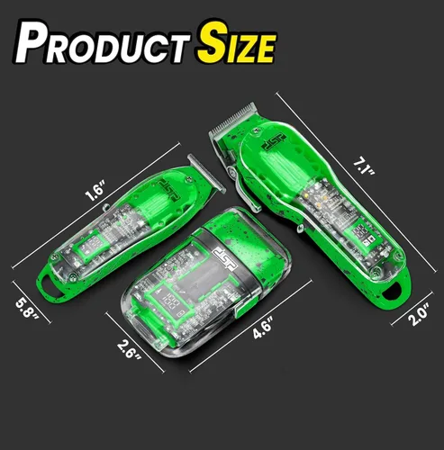 Miniatura 6 de DSP Juego de cortapelos, recortadora, afeitadora para hombres, juegos profesionales de peluquería y recortadora con estuche de viaje, recargable