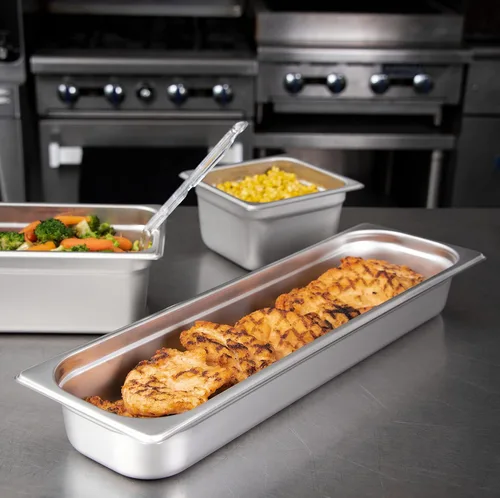 Miniatura 7 de Carlisle FoodService Products Durapan - Sartén larga de vapor para catering, hoteles y restaurantes, acero inoxidable, 1/2 tamaño 2.5 pulgadas